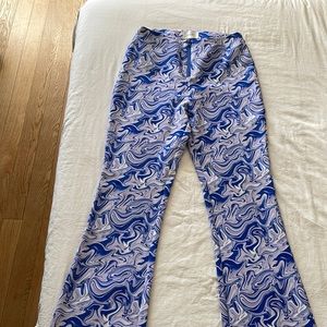 HOSBJERG purple liquid Adele pants, size MEDIUM